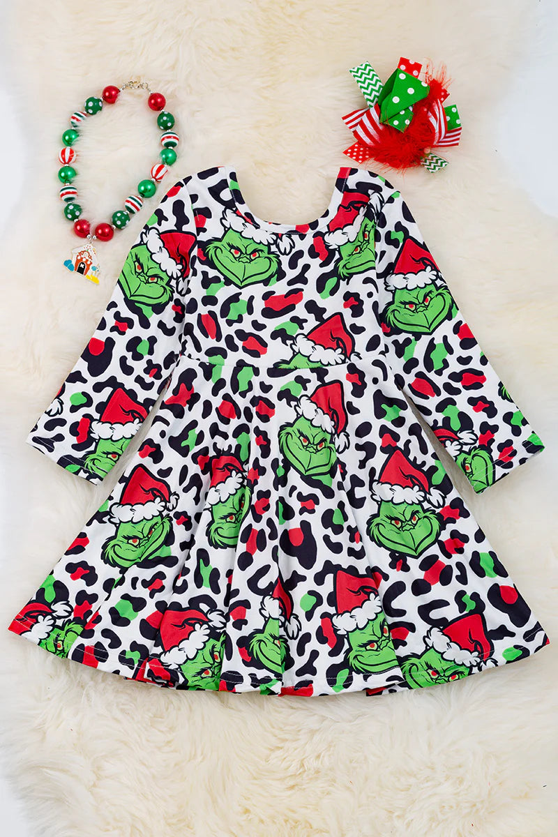 Multi Colored Leopard Grinch Dress