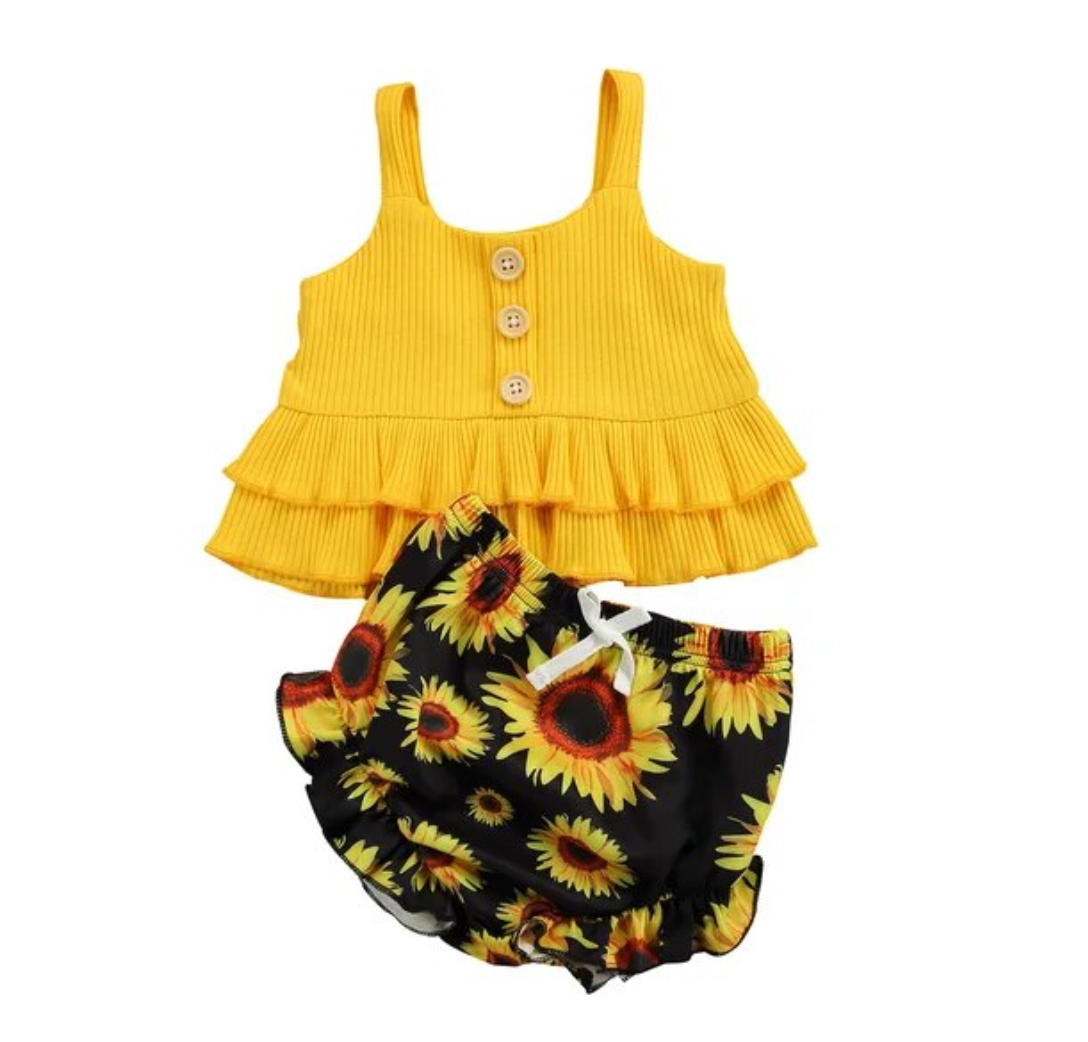 Sunflower Tank & Shorts