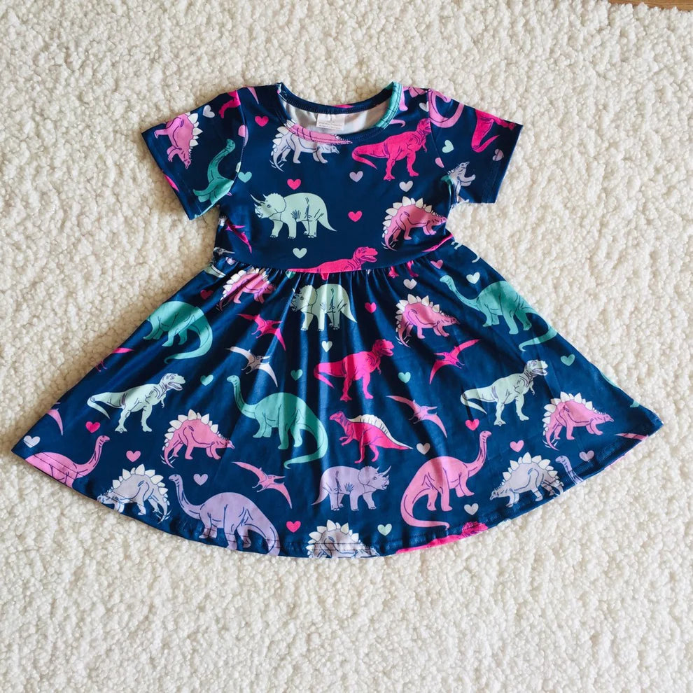 Blue Dinosaur Dress