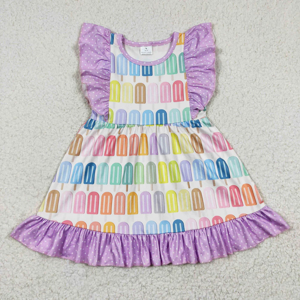 Purple Popsicle Ruffle Dress